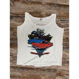 Vintage 1995 Sled East Car Show Tank Top Shirt Size Large KKOA Scene Cruise